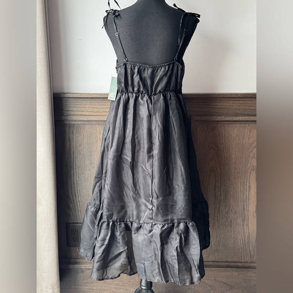 Wild Fable black adjustable strap ruffles babydoll dress size large. NWOT - Picture 4 of 6